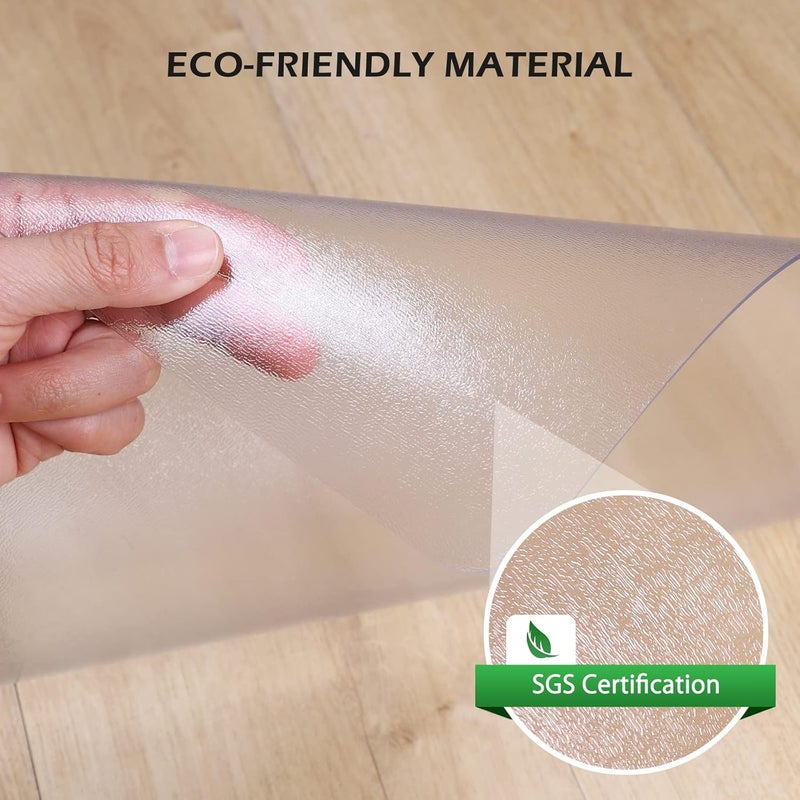 SALLOUS Chair Mat for Hard Floors, 60" x 75" Office Chair Mat for Hard Surface, Vinyl Floor Mat for Gaming Chairs, Multi-Purpose Floor Protector Desk Mat for Home Office (Clear) - Image 2